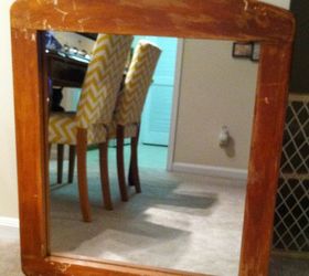 3 easy upcycled projects, home decor, repurposing upcycling, storage ideas, urban living, 5 Goodwill Mirror Before