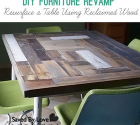 reclaimed wood table top resurface diy, diy, painted furniture, repurposing upcycling, woodworking projects, reclaimed wood table DIY