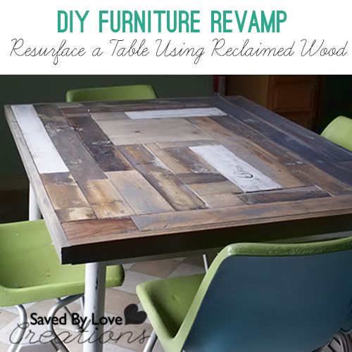 reclaimed wood table top resurface diy, diy, painted furniture, repurposing upcycling, woodworking projects, reclaimed wood table DIY