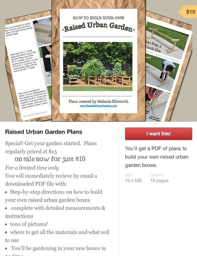 13 benefcios da jardinagem urbana elevada, Se voc estiver interessado nos planos confira meu site ou acesse este link Apenas dez d lares por um documento de 19 p ginas