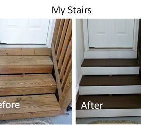 renewing boring garage steps, The before and after Why I never did something to the steps before is beyond me