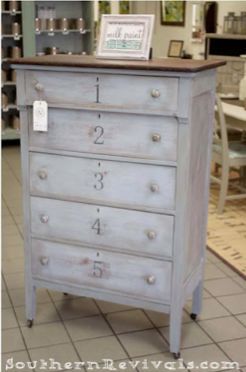 10 diy transformations, painted furniture, Anthropologie Inspired Typography Chest of Drawers via Southern Revivals