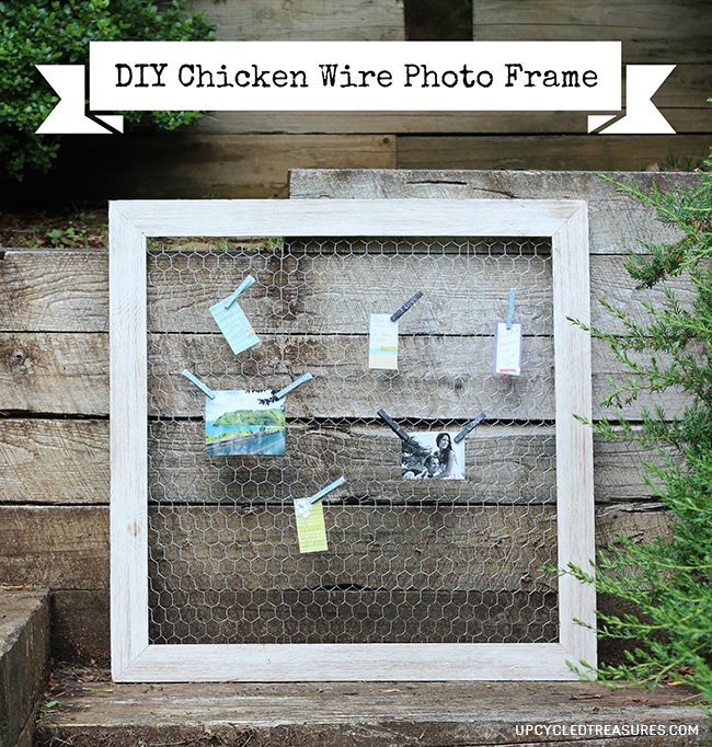 diy chicken wire photo frame, chalkboard paint, crafts, repurposing upcycling, DIY Chicken Wire Photo Frame