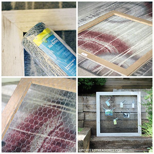 diy chicken wire photo frame, chalkboard paint, crafts, repurposing upcycling, I purchased the frame at Goodwill and the Chicken wire for 6 at Big Lots 50 off