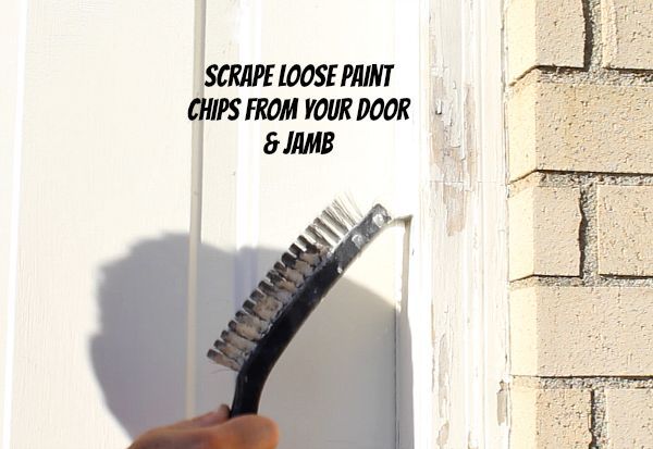 paint an exterior door and make it look awesome, curb appeal, doors, painting, Scrape loose paint