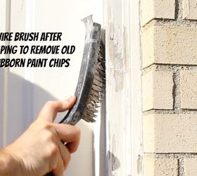 paint an exterior door and make it look awesome, curb appeal, doors, painting, Wire brush after scraping
