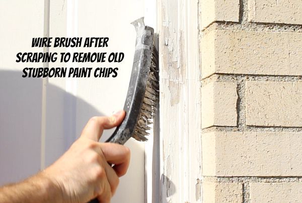 paint an exterior door and make it look awesome, curb appeal, doors, painting, Wire brush after scraping