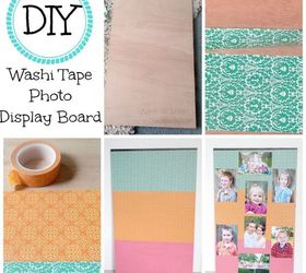diy washi tape photo display board, crafts