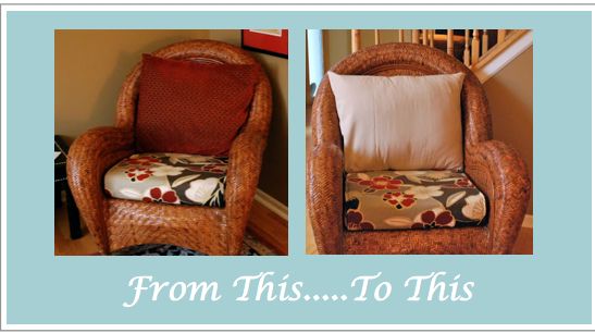 you can update your furniture without upholstery, painted furniture, Another pillow sham for the cushions on these chairs refreshes the look
