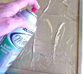 how to upcycle ugly art, home decor, painting, A little metallic spray paint and