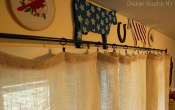 Easy DIY Burlap Curtains