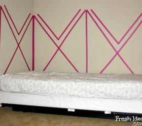 make your own diy headboard on the cheap, bedroom ideas, crafts, I got a pseudo chevron pattern going