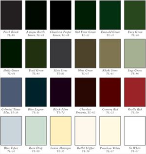 q what is your favorite color for shutters, curb appeal, 24 Standard Paint Colors offered by Timberlane