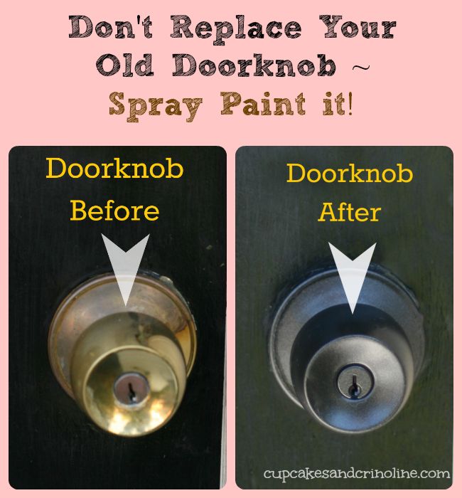 easy spray paint redos for your home, painting, Doorknob update made easy with Spray Paint
