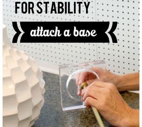 how to make a lamp from a vase, crafts, lighting, Attach a base optional