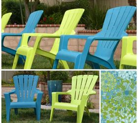 spray painted outdoor chairs, outdoor furniture, outdoor living, painted furniture