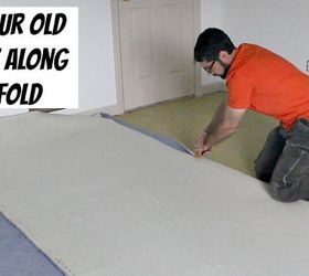 how to remove old stinky carpet a complete step by step guide, diy, flooring, how to, Cut along the fold