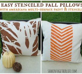 Easy DIY Stenciled Fall Pillows