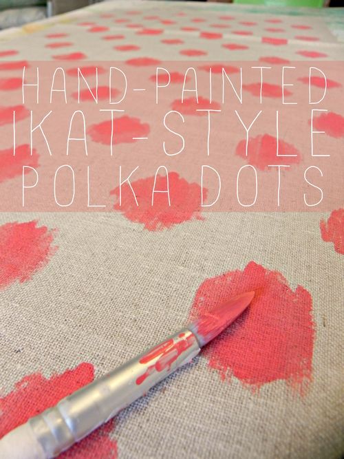 hand painted ikat style fabric, crafts