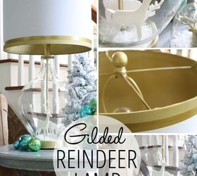 lamps plus lamp contest gilded and filled reindeer lamp, lighting, seasonal holiday decor