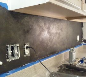 diy stenciled kitchen backsplash budget, diy, home decor, how to, painting, woodworking projects, The wall texture before applying the stencil