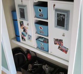 finally organized for back to school lockers in the closet, closet, organizing, storage ideas
