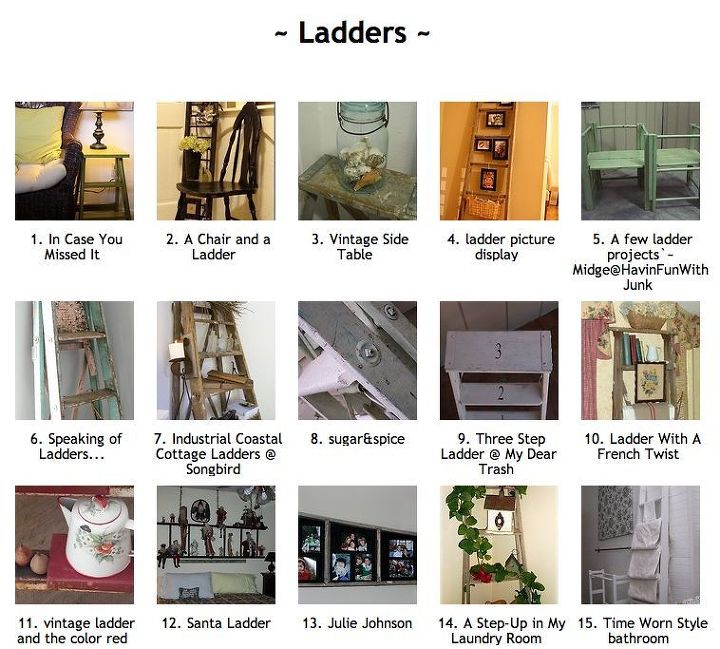 24 wow ideas from just a ladder, repurposing upcycling, Visit a themed link party with 75 more ideas submitted by DIY bloggers Add yours anytime this linkup is always open