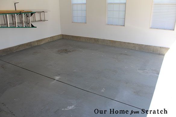 garage floor epoxy paint, diy, flooring, garages, how to, painting, Even though we added an epoxy coat 3 years ago it never took well and we had a lot of staining