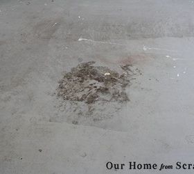 garage floor epoxy paint, diy, flooring, garages, how to, painting, The areas under the car were particularly nasty and hard to clean