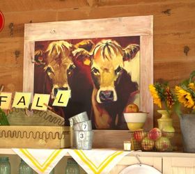 fall farmhouse mantel decor, repurposing upcycling, seasonal holiday d cor, Farmhouse Fall Mantel
