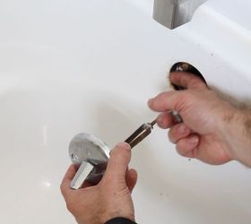 how to unclog a bathtub drain the easy way, bathroom ideas, cleaning tips, home maintenance repairs, how to, plumbing, Check the seal between the overflow cover plate and your tub
