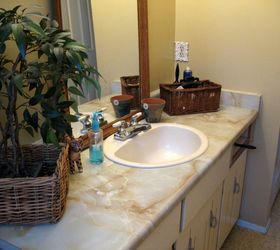 a bathroom makeover minus mr big honkin vanity, bathroom ideas, painting, repurposing upcycling, small bathroom ideas, Here I knew you d want a closeup of this creature of beauty Do you like the open air drawer Class all the way