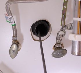 how to unclog a sink like a pro, bathroom ideas, cleaning tips, diy, how to, plumbing, The auger should be fed into the pipe that is in your wall Obstructions can be removed by rotating the auger