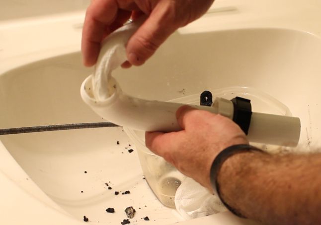 how to unclog a sink like a pro, bathroom ideas, cleaning tips, diy, how to, plumbing, Run paper towels through all the pipes you removed to make them clean again