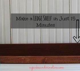 the 15 minute ledge shelf, diy, how to, shelving ideas, woodworking projects, All stained and waxed