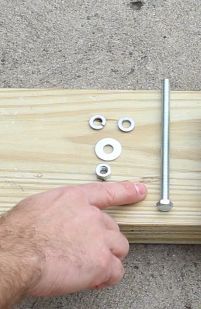 the best way to clean grout ever, cleaning tips, tiling, You need split washers a flat washer a hex nut and a hex bolt 3