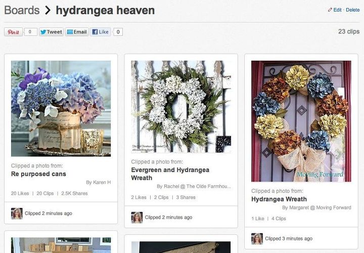 how to dry and create cool projects with hydrangeas, chalkboard paint, crafts, flowers, gardening, hydrangea, seasonal holiday decor, wreaths, And here s a Hometalk hydrangea clipboard for even more inspiration
