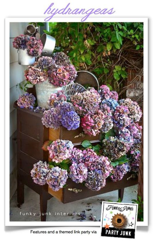 how to dry and create cool projects with hydrangeas, chalkboard paint, crafts, flowers, gardening, hydrangea, seasonal holiday decor, wreaths, You can also visit a hydrangea link party where bloggers can link up their own hydrangea projects Visit at