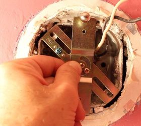 get your bathroom light fixtures back to the future, bathroom ideas, diy, how to, lighting, Step 5 Install the new bracket