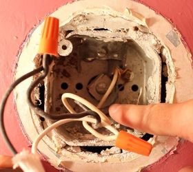 get your bathroom light fixtures back to the future, bathroom ideas, diy, how to, lighting, Step 4 Take a picture of the wiring then remove the old light