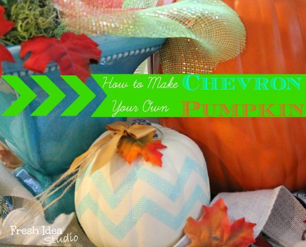 tips tricks how to make your own chevron pumpkin autumncolors, crafts, seasonal holiday decor, 5 Minute Project Make your own Fun Funky Chevron Pumpkin