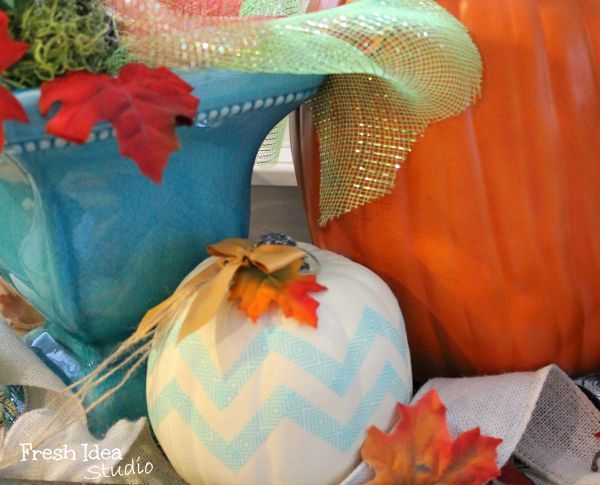 tips tricks how to make your own chevron pumpkin autumncolors, crafts, seasonal holiday decor, You ll love the touch of whimsical your Chevron Pumpkin adds to your Fall tablescape or vignette