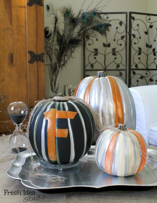make your own marvelous metallic pumpkins, crafts, halloween decorations, seasonal holiday decor, See how this fun and easy DIY project can bump up your Halloween decor and