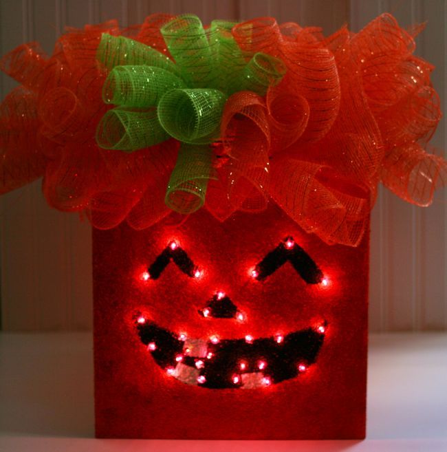 curly topped light up jack o lantern, crafts, halloween decorations, seasonal holiday decor, wreaths, All Lit Up and Ready for Halloween