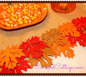 burlap fall leaves table runner, crafts, seasonal holiday decor, Burlap Fall Leaves Runner