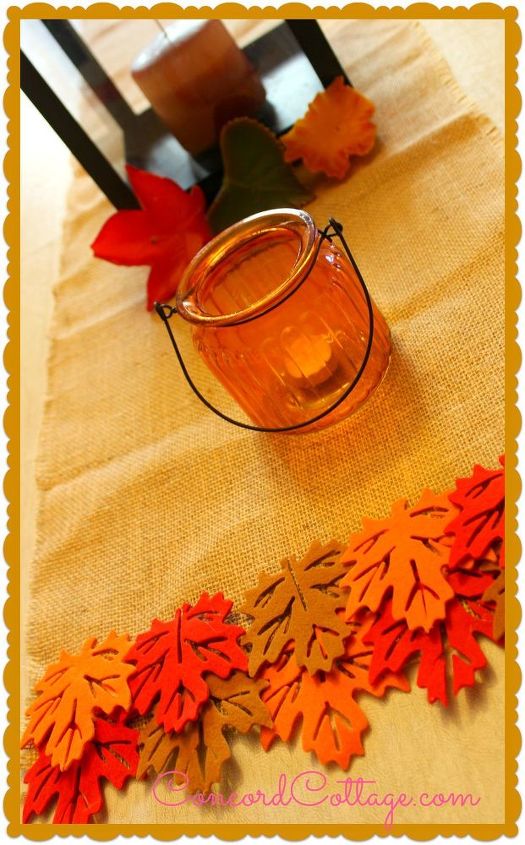 caminho de mesa de serapilheira e folhas de outono, N o nada para escrever mas adiciona um toque r stico com alguns toques de cor
