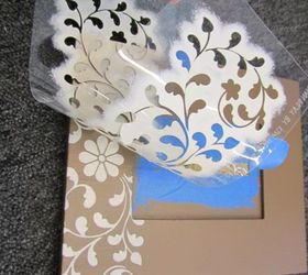 stenciling a picture frame in four easy steps, crafts, painting