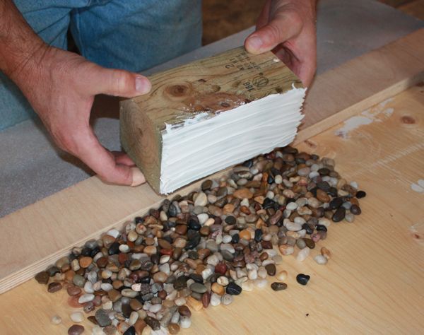 diy river stone pillar