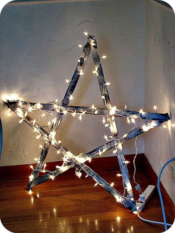 easy yard stick star, lighting, seasonal holiday decor