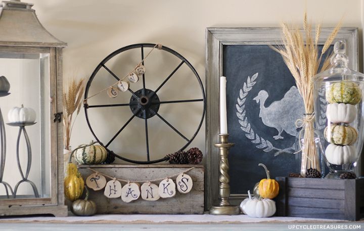 rustic thanksgiving vignette, seasonal holiday d cor, thanksgiving decorations, This is my final Rustic Thanksgiving Vignette